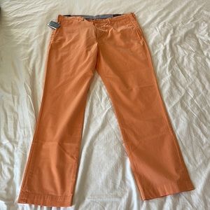 Polo Mens Stretch Cotton Twill Pants / NWT / Orange